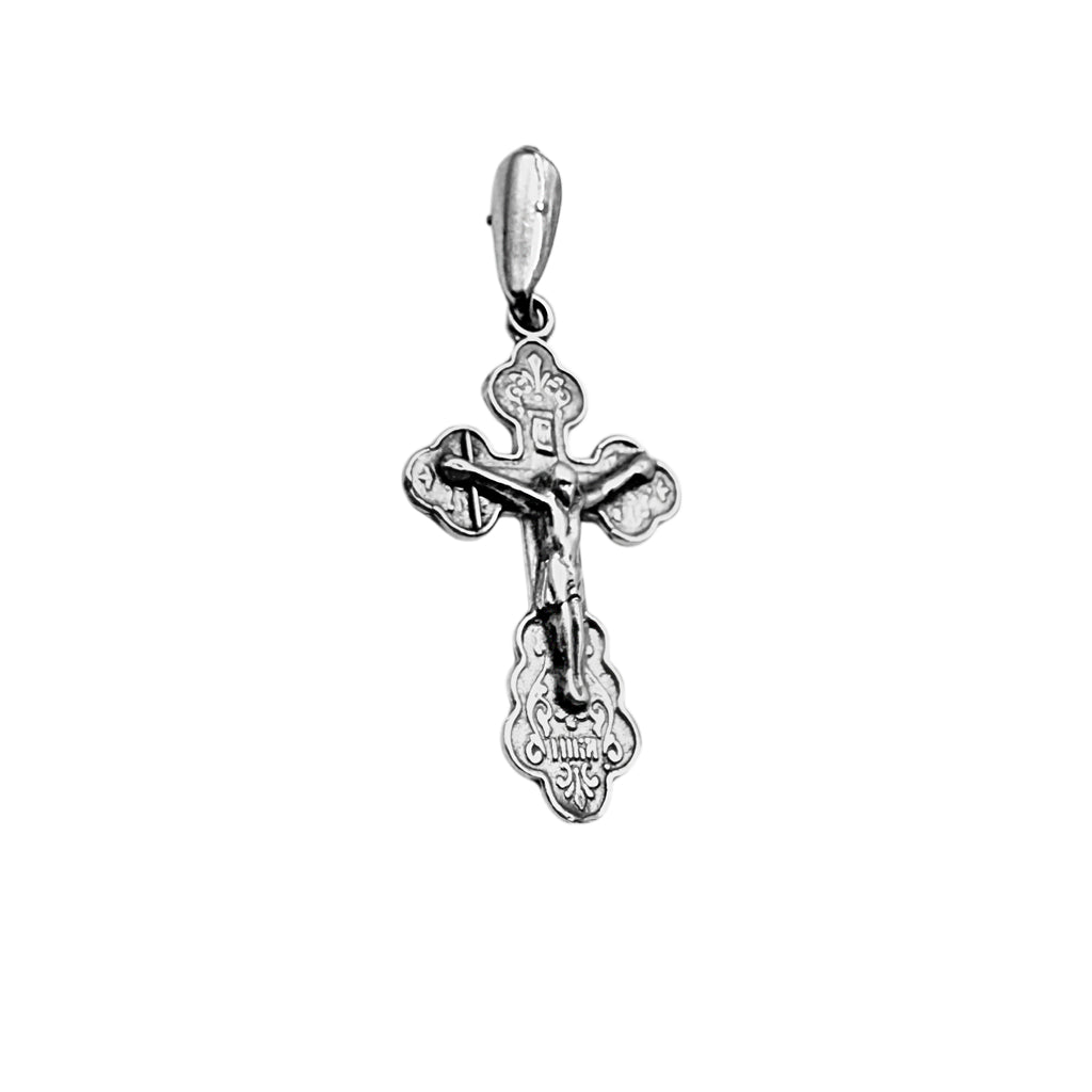 Sterling Silver 925/Gold Plated Orthodox Cross Necklace from Jerusalem Christ Jewelry 2cm/1"