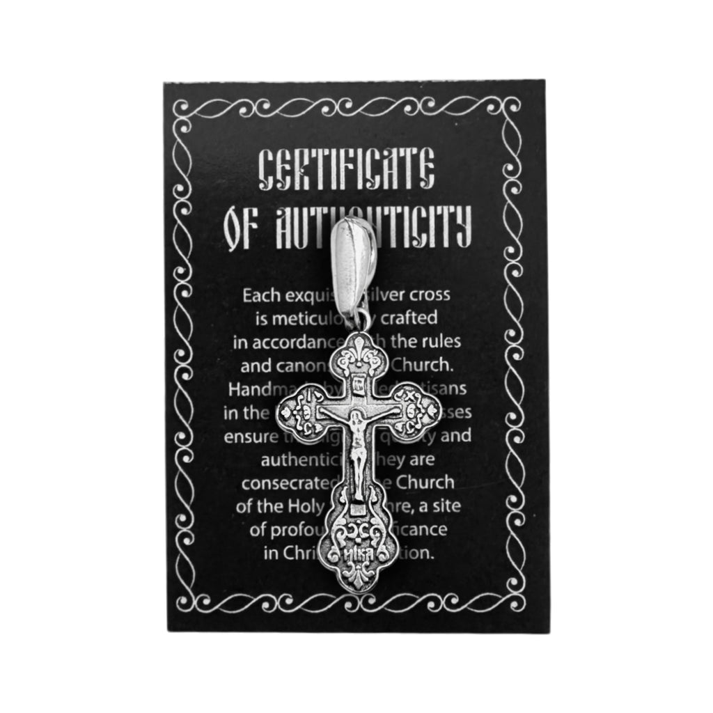 Small Gold-Plated Sterling Silver Orthodox Cross Crucifix Necklace  for Kids & Babies 2cm/0.7"
