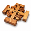 Image of Jerusalem Cross Olive Wood Bethlehem Wooden Wall Cross for Christian Decor