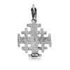 Image of Blessed Sterling Silver Jerusalem Cross Necklace for Women Men Pendant 0.79"/2cm