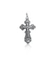 Image of Orthodox Cross Crucifix Sterling Silver Pendant Necklace for Men 1.3"/3.5cm