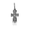 Image of Double Sided Sterling Silver Cross Crucifix Pendant Necklace for Men 0.9"/3.5cm