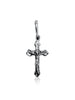 Image of Small Sterling Silver Christian Cross Crucifix Necklace for Children 2cm/0.8"