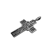 Image of Large Sterling Silver Double-sided Orthodox Crucifix Cross w/ Jesus Christ Saints Pendant Necklace, Christian Jewelry for Men 1.4"/3.5cm