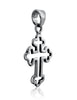 Image of Pendant Openwork Sterling Silver Trefoil Orthodox Cross Necklace 2.5 cm/1"