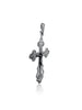 Image of Large Sterling Silver 925 Pendant Orthodox Crucifix Cross Necklace Men 5cm/2"