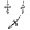 Image of Large Sterling Silver 925 Pendant Orthodox Crucifix Cross Necklace Men 5cm/2"