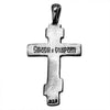 Image of Sterling Silver Russian Orthodox Crucifix Cross Necklace Pendant 1.1"/3cm