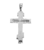 Image of Sterling Silver Russian Orthodox Crucifix Cross Necklace Pendant 1.1"/3cm