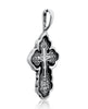 Image of Silver Orthodox Pectoral Christian Cross Necklace Pendant for Women 1.13"/2.5cm