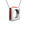 Image of Kabbalah Red String of Fate Protection Sterling Silver Pendant Necklace 3cm/1.1"
