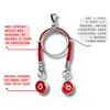 Image of Kabbalah Jewish Pendant w Jerusalem Red String Against Evil Eye Necklace ⌀1.8cm