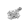 Image of Delicate Small Sterling Silver 925 Jerusalem Cross Necklace Pendant for Women & Men Christian Gift Consecrated in Church of the Holy Sepulchre 0.5"/1.3cm