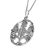 Image of Sterling Silver Lion Of Judah & 10 Ten Commandments Necklace Pendant - 1.6"/4cm