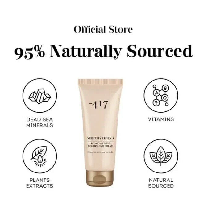 -417 Dead Sea Milk & Honey Scented Relaxing Nourishing Foot Cream Lotion | 100ml/3.3fl.oz