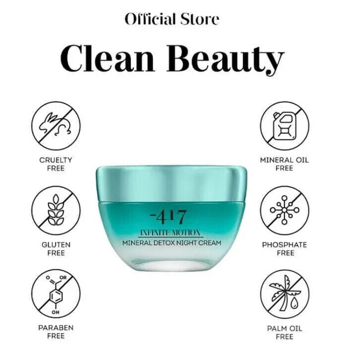 -417 Vegan Hydrating Moisturising Regenerating Mineral Detox Night Cream | 50ml/1.7fl.oz |
