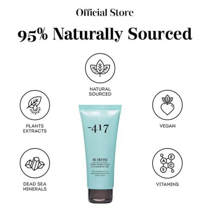 -417 Dead Sea Cosmetics Vegan Deep Purifying Cleansing Gel 200ml/6.7 fl.oz