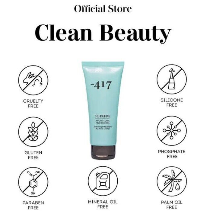 -417 Dead Sea Vegan Exfoliating Cleansing Micro Luffa Foaming Gel 200ml 6.7fl.oz