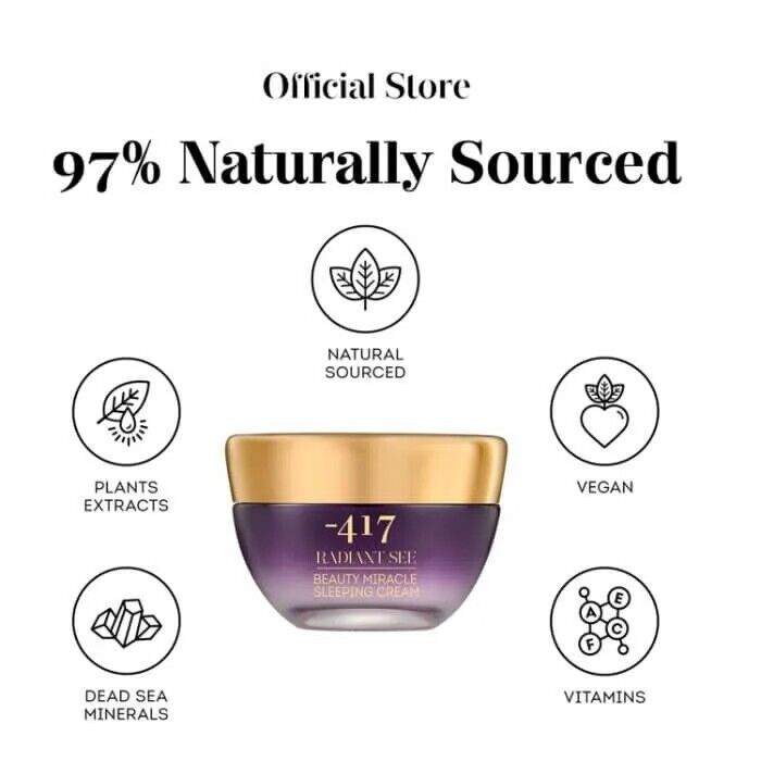 -417 Dead Sea Anti-aging Hydrating Moisturizing Calming Vegan Night Cream (50ml/1.6oz)