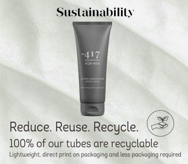 -417 Active Vegan After Shave Moisturizer Balm For Men Dead Sea Cosmetics 100ml Face Cream for Dry Oily Normal Mixed Skin Calming