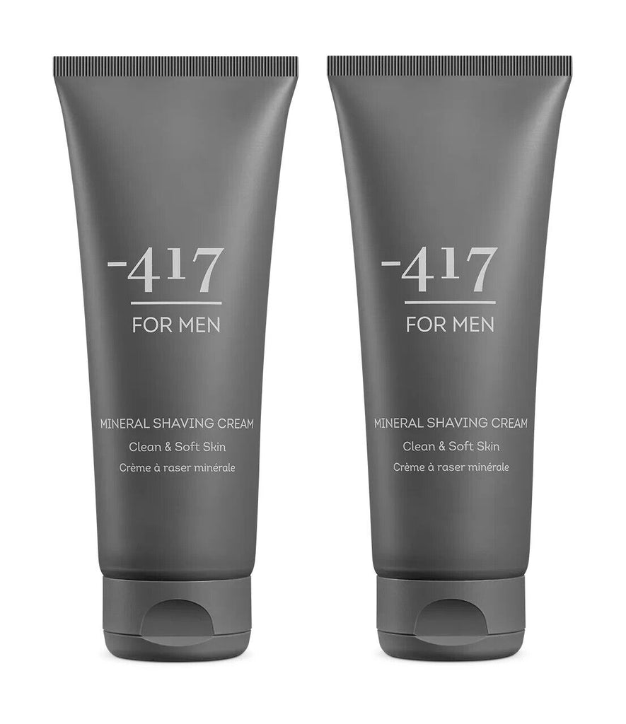-417 Dead Sea Vegan Moisturising Exfoliating Shaving Cream Men 2pcs Set 100ml/3.3fl.oz Each