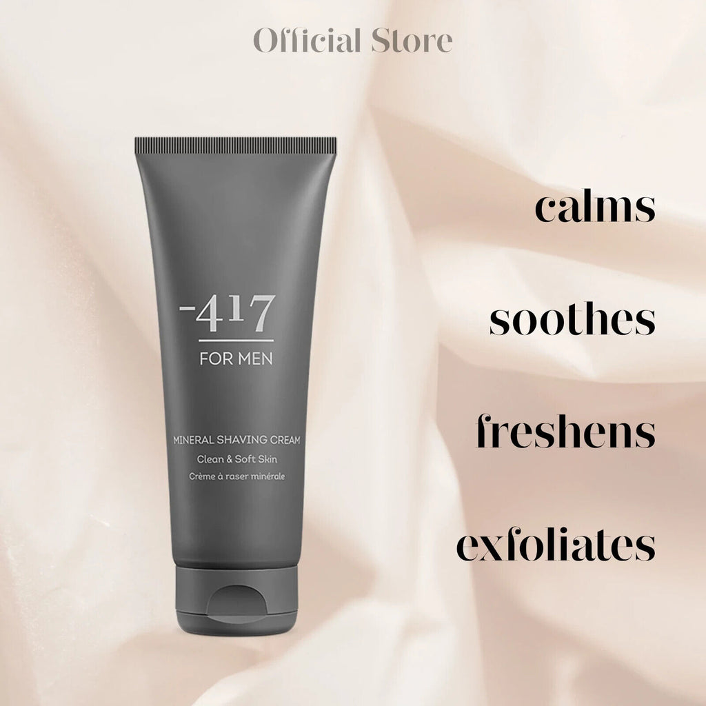 -417 Dead Sea Vegan Moisturising Exfoliating Shaving Cream Men 2pcs Set 100ml/3.3fl.oz Each
