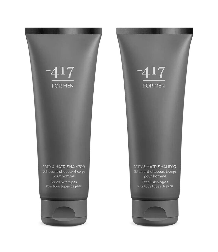 -417 Dead Sea Vegan 2 in 1 Body & Hair Shampoo For Men 2 pcs Set 250ml/8.4fl.oz