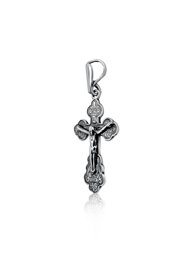 Sterling Silver 925/Gold Plated Orthodox Cross Necklace from Jerusalem Christ Jewelry 2cm/1"