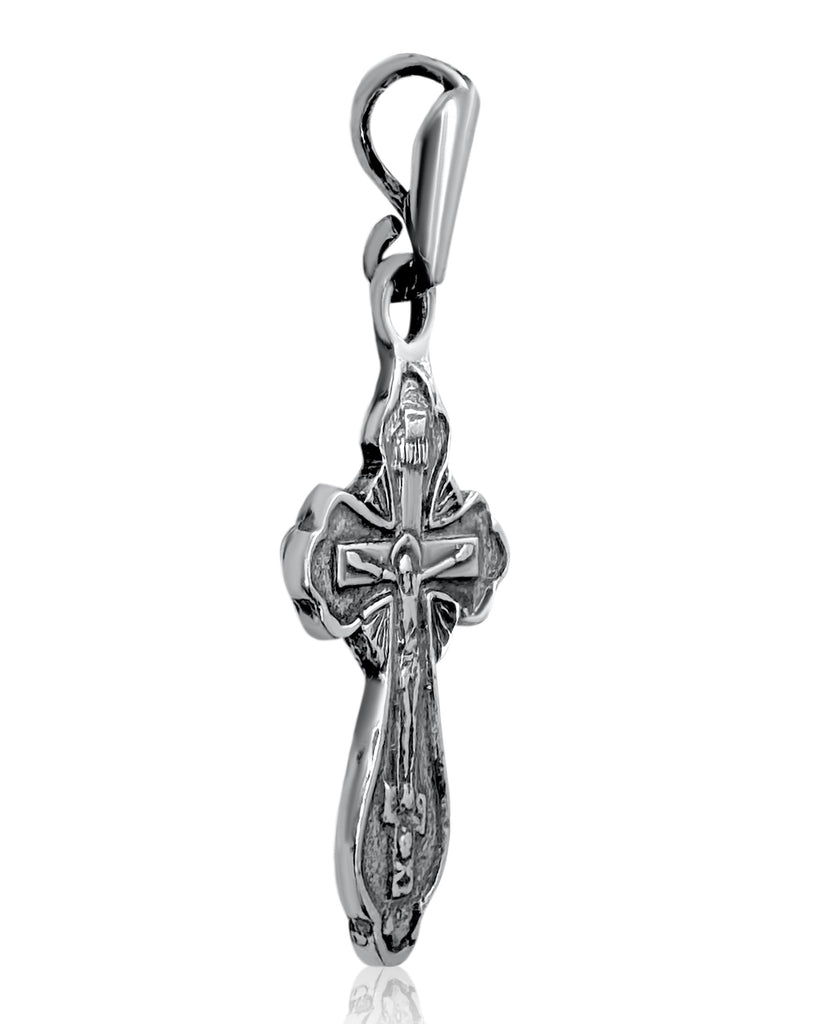 Sterling Silver Orthodox Cross Crucifix Necklace for Women & Men 3cm/1.25"
