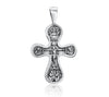 Image of Double Sided Sterling Silver Gold-plated Cross Pendant Necklace, Consecrated in the Church of Holy Sepulchre 3cm/1,1"