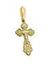 Image of Small Gold-Plated Sterling Silver Orthodox Cross Crucifix Necklace  for Kids & Babies 2cm/0.7"