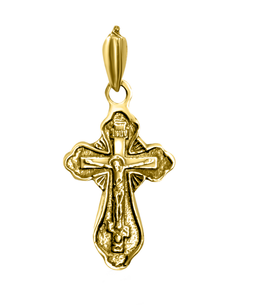 Sterling Silver Orthodox Cross Crucifix Necklace for Women & Men 3cm/1.25"