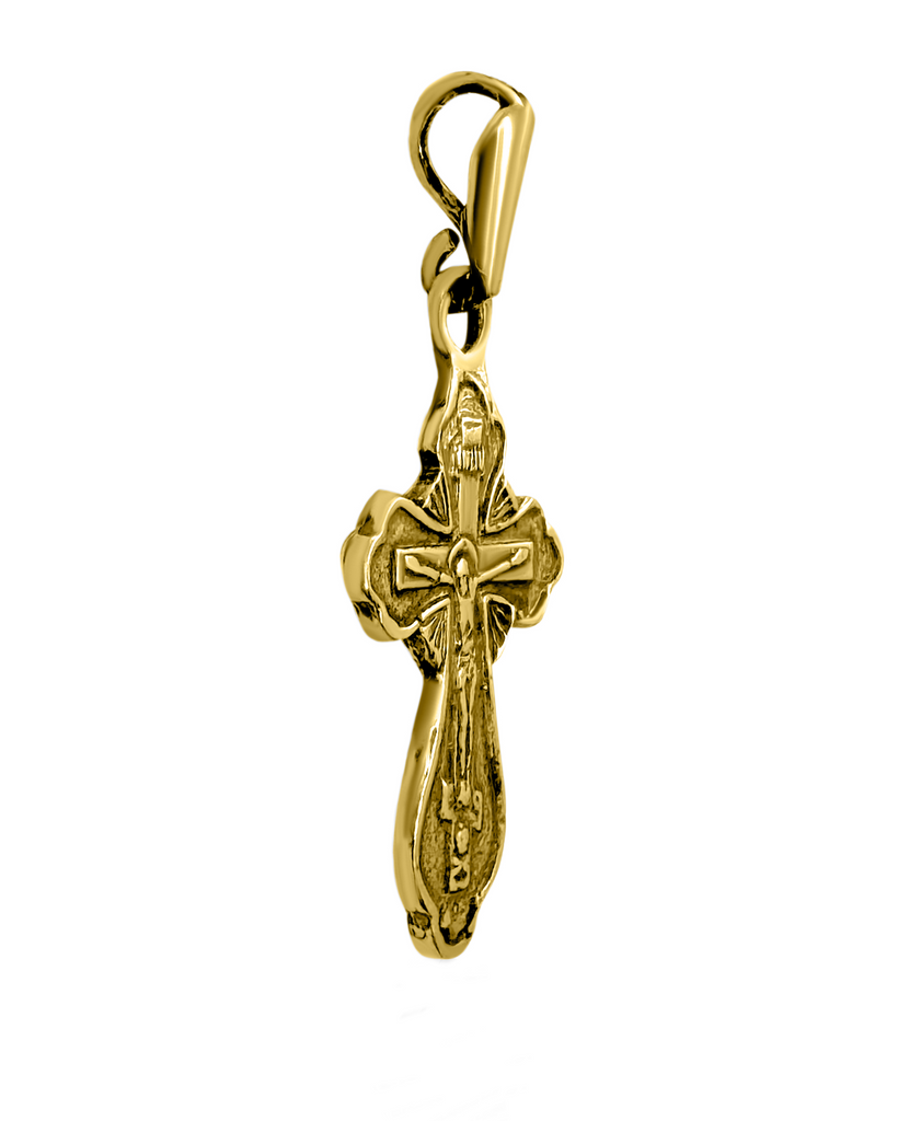 Sterling Silver Orthodox Cross Crucifix Necklace for Women & Men 3cm/1.25"