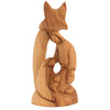 Image of Hand-Carved Olive Wood Virgin Mary & Baby Jesus Statue | Holy Land Nativity Figure