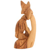 Image of Hand-Carved Olive Wood Virgin Mary & Baby Jesus Statue | Holy Land Nativity Figure