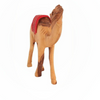 Image of Olive Wood Camel Figurine with Red Saddle from the Holy Land