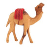 Image of Olive Wood Camel Figurine with Red Saddle from the Holy Land
