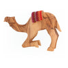 Image of Olive Wood Camel Figurine with Red Saddle – Holy Land Nativity Decor