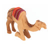 Image of Olive Wood Camel Figurine with Red Saddle – Holy Land Nativity Decor