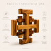 Image of Jerusalem Cross Olive Wood Bethlehem Wooden Wall Cross for Christian Decor