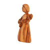 Image of Hand-Carved Olive Wood Angel Guitar Figurine – Bethlehem Spiritual Decor