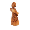 Image of Hand-Carved Olive Wood Angel Guitar Figurine – Bethlehem Spiritual Decor