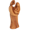 Image of abstract olive wood mary joseph baby jesus statue holy land