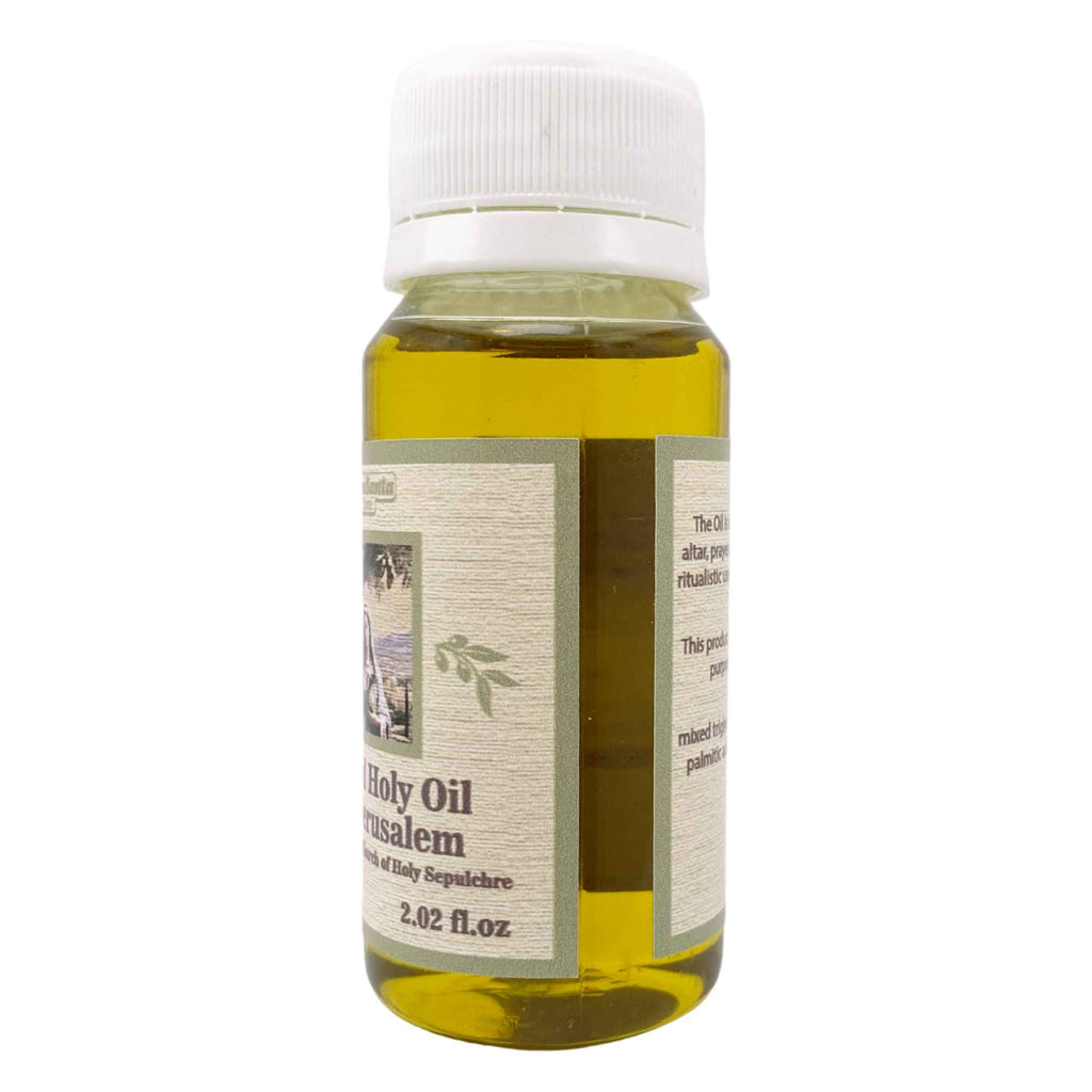 Blessed Holy Virgin Anointing Olive Oil Bottle from Israel Holy Land Lamp Church of The Holy Sepulcher Jerusalem Christian 60ml / 2.02fl.oz