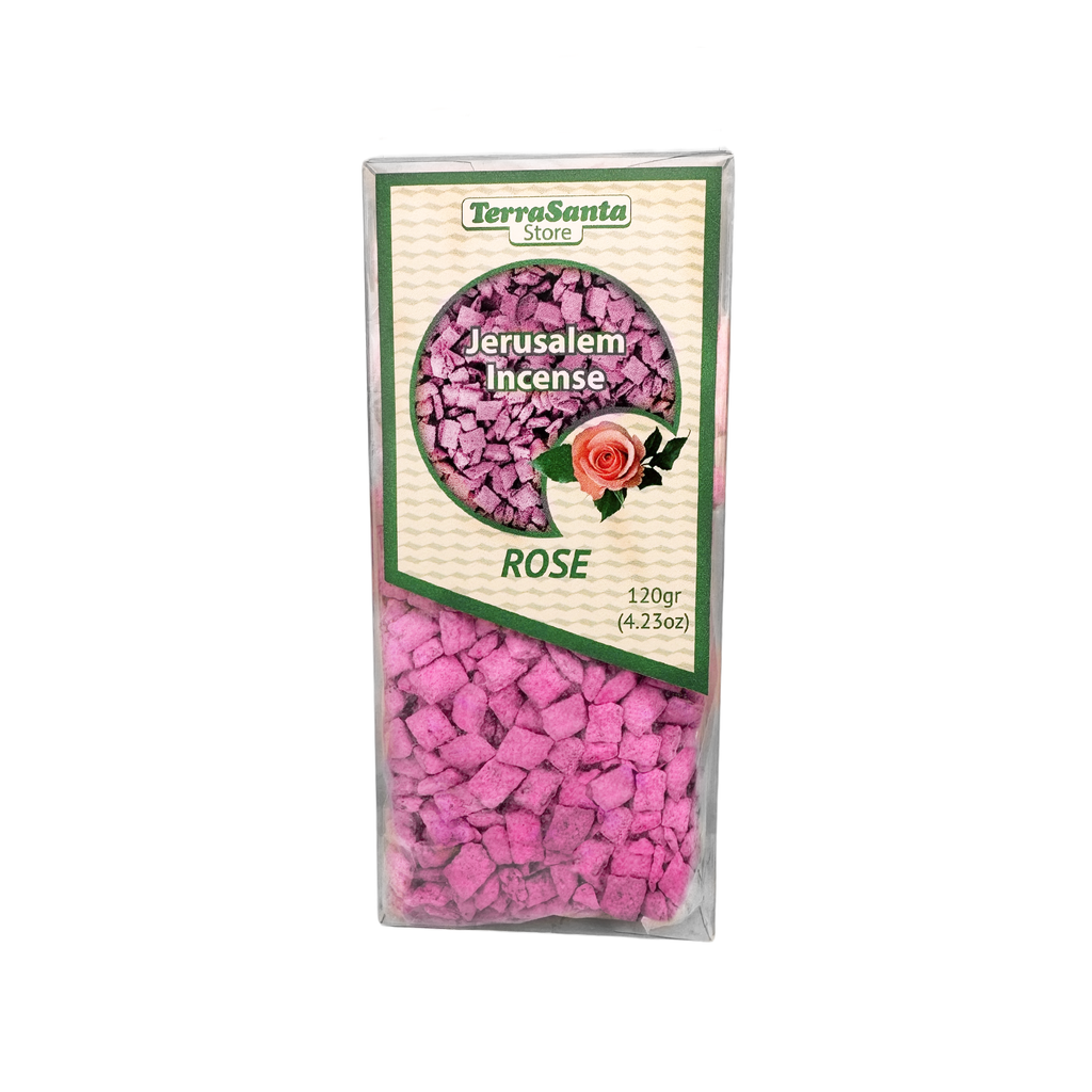 Rose Scented Greek Orthodox Church Grade Incense Aromatic Resin Tears - Livani Frankincense from Holy Land Jerusalem Israel
