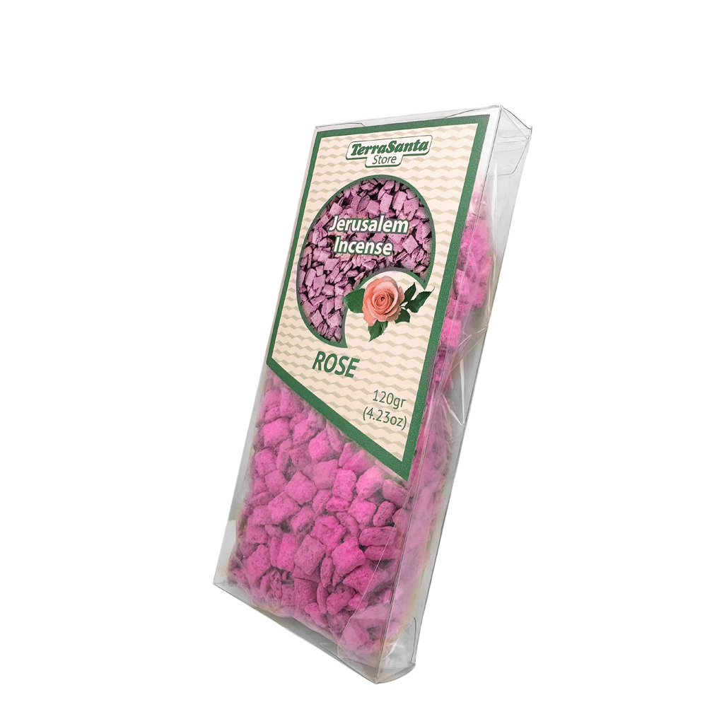 Rose Scented Greek Orthodox Church Grade Incense Aromatic Resin Tears - Livani Frankincense from Holy Land Jerusalem Israel