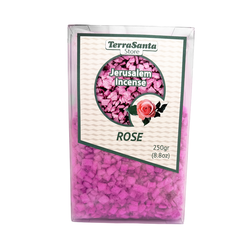 Rose Scented Greek Orthodox Church Grade Incense Aromatic Resin Tears - Livani Frankincense from Holy Land Jerusalem Israel