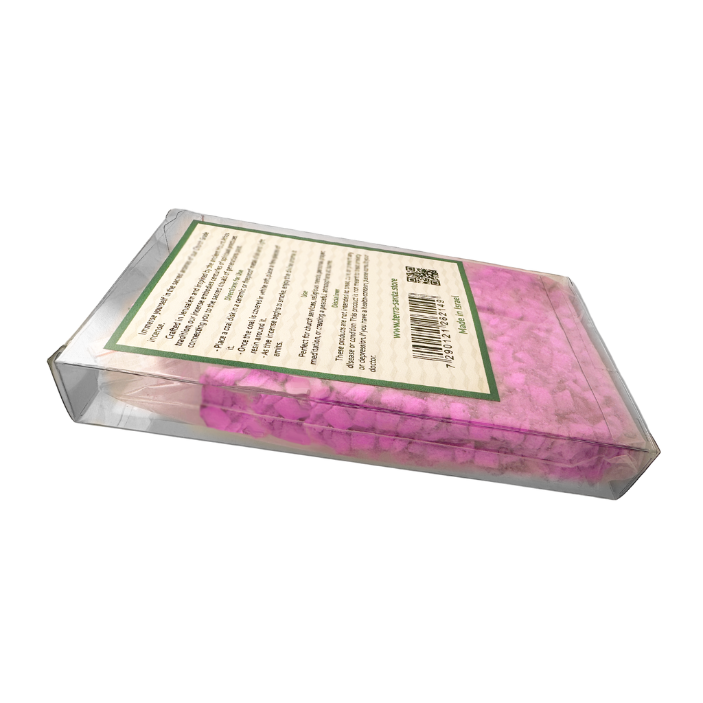 Rose Scented Greek Orthodox Church Grade Incense Aromatic Resin Tears - Livani Frankincense from Holy Land Jerusalem Israel