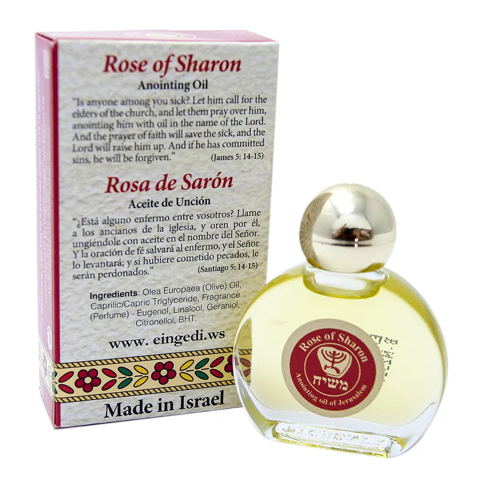 Ein Gedi Pure Authentic Anointing Oil Rose of Sharon Blessed from Jerusalem 0,25fl.oz/7,5 ml