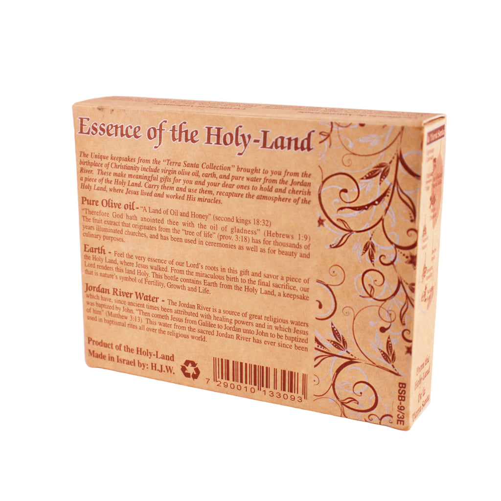 Christian Gift Set 3 Bottles Blessed Pure Olive Oil Holy Water Bethlehem Soil